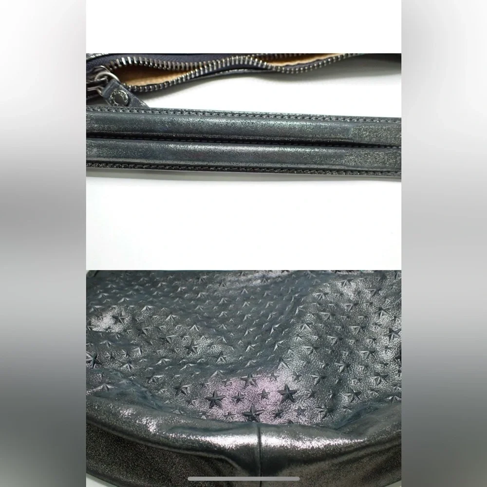 Jimmy Choo Metallic Nappa Leather Star Studded Sky Hobo Bag - Picture 8 of 8